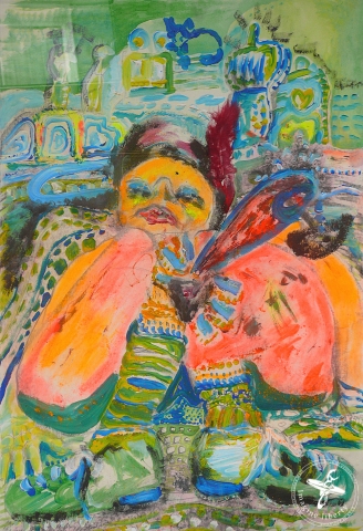 2017 martin franke, der tag am hedonismus III, 70 x 50 cm, 2017